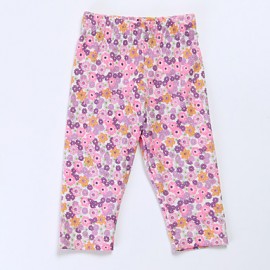 Girl's Green / Red Pants , Floral Cotton Spring / Fall  