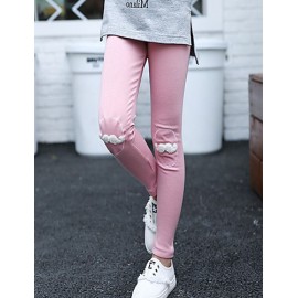 Girl's Casual/Daily Solid Pants,Cotton Spring / Fall Black / Pink / Gray  