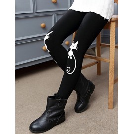 Girl's Casual/Daily Solid LeggingsCotton Spring / Fall Black / Blue  