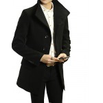 Korean winter suit collar wool coat's British style in the long woolen coat jacket
