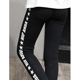 Girl's Casual/Daily Galaxy Pants / LeggingsCotton / Spandex Winter Black / Gray  