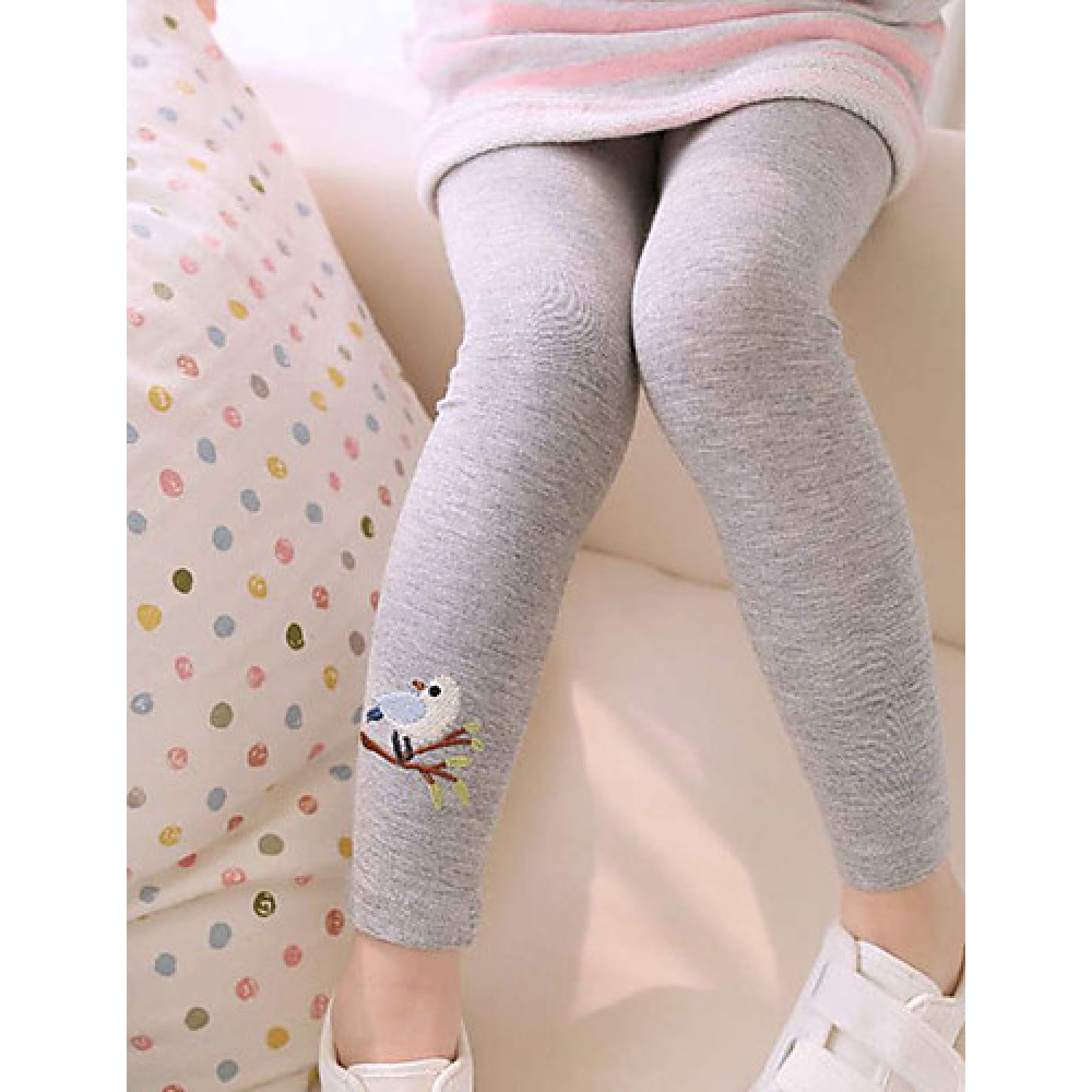 Girl's Casual/Daily Animal Print Pants,Cotton Summer / Spring / Fall Pink / White / Gray  