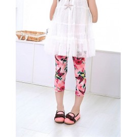 Girl's Casual/Daily Print Pants,Polyester Summer Blue / Pink / Red / White  