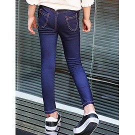 Girl's Casual/Daily Solid PantsCotton Spring / Fall Black / Blue  