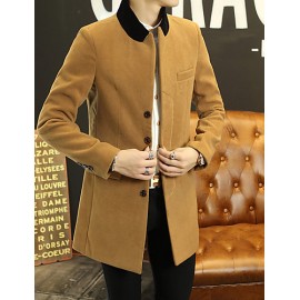 In the autumn of 2016 new men's wool coat male autumn Korean cultivating youth wool coat girl coat tide